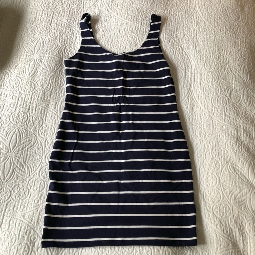 H&M Navy striped dress